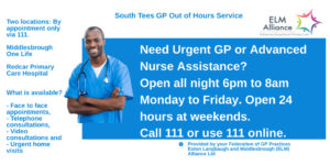 111 Out Of Hours - New Site at Park Surgery Middlesbrough